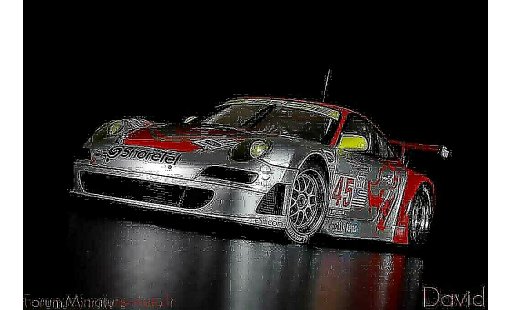Porsche 911 GT3 RSR 1/18 Autoart 2007 flying lizard #45 alms diecast model cars
