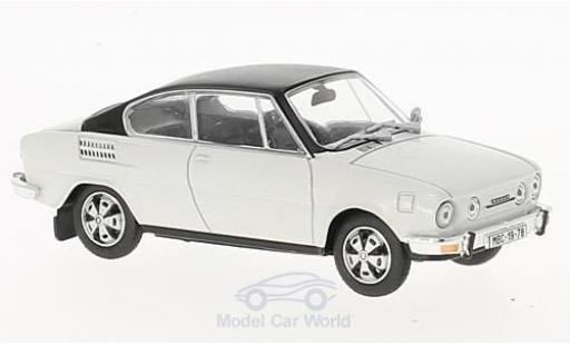 Skoda 110 1/43 Abrex R white/black diecast model cars