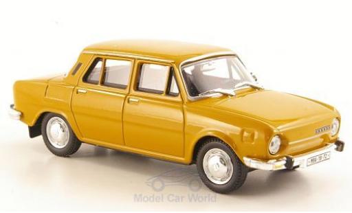 Skoda 110 1/43 Abrex L yellow 1973 diecast model cars