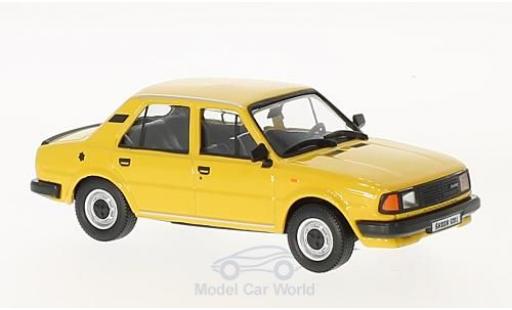 Skoda 120 1/43 Abrex L yellow 1984 diecast model cars