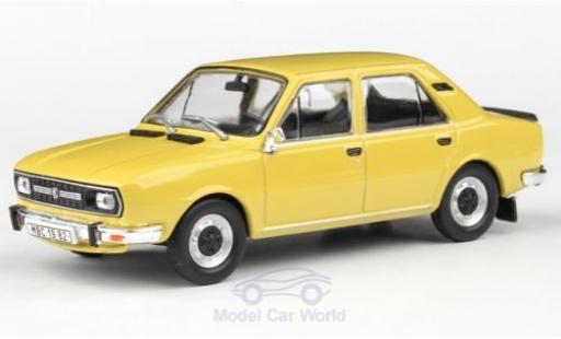 Skoda 120 1/43 Abrex L yellow 1982 diecast model cars