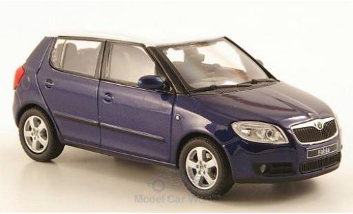 Diecast model cars Skoda Fabia 1/43 Abrex II metallic blue/white 2006 Skoda Fabia 1/43 Abrex II metallic blue/white 2006 diecast model cars