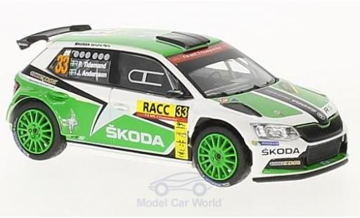 Diecast model cars Skoda Fabia 1/43 Abrex III R5 No.33 Rallye WM Rallye Catalunya 2016 P.Tidemand/J.Andersson Skoda Fabia 1/43 Abrex III R5 No.33 Rallye WM Rallye Catalunya 2016 P.Tidemand/J.Andersson diecast model cars