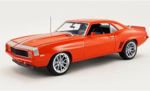 Diecast model cars Chevrolet Camaro 1/18 ACME Restomod orange/grey 1969 Chevrolet Camaro 1/18 ACME Restomod orange/grey 1969 diecast model cars