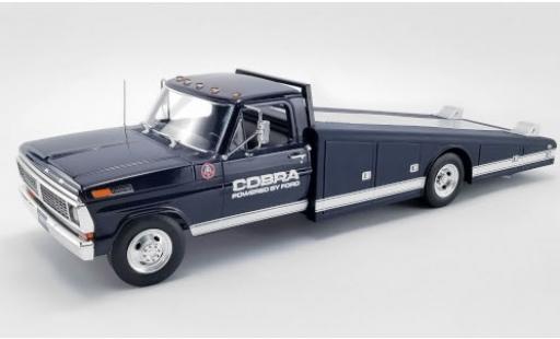 Diecast model cars Ford F-350 1/18 ACME Ramp Truck blue/white Shelby Cobra 1970 Powered by Ford F-350 1/18 ACME Ramp Truck blue/white Shelby Cobra 1970 Powered by diecast model cars