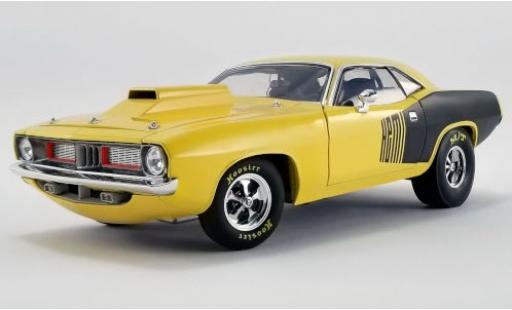 Diecast model cars Plymouth Cuda 1/18 ACME Drag Car yellow/Dekor 1972 Plymouth Cuda 1/18 ACME Drag Car yellow/Dekor 1972 diecast model cars