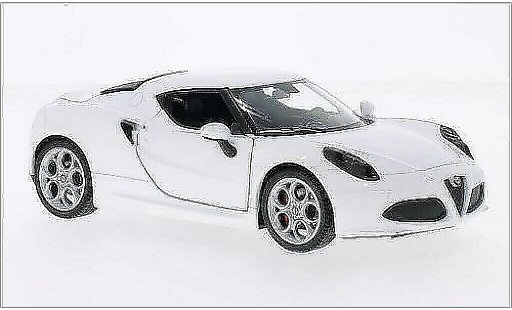 Alfa Romeo 4C coupe 1/24 Welly white 2014 diecast model cars