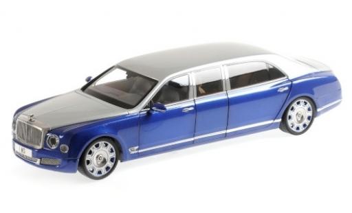 Diecast model cars Bentley Mulsanne 1/18 Almost Real Grand Limousine by Mulliner grey/metallic blue 2017 Bentley Mulsanne 1/18 Almost Real Grand Limousine by Mulliner grey/metallic blue 2017 diecast model cars