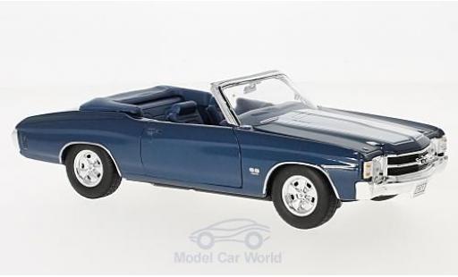 Diecast model cars Chevrolet Chevelle 1971 1/24 Welly SS 454 Convertible metallic blue/white 1971 Chevrolet Chevelle 1971 1/24 Welly SS 454 Convertible metallic blue/white 1971 diecast model cars