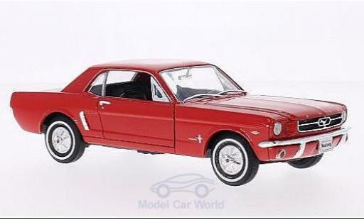 Diecast model cars Ford Mustang 1/24 Welly Coupe red 1964 Ford Mustang 1/24 Welly Coupe red 1964 diecast model cars