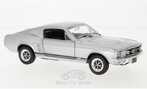 Diecast model cars Ford Mustang GT 1/24 Welly GT grey 1967 Ford Mustang GT 1/24 Welly GT grey 1967 diecast model cars