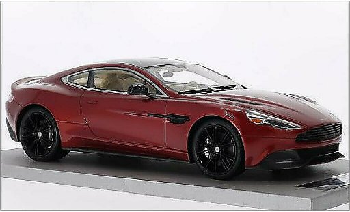 Aston Martin Vanquish coupe 1/18 Tecnomodel metallic red/carbon diecast model cars