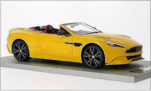 Aston Martin Vanquish volante 1/18 Tecnomodel matt-yellow 2014 diecast model cars