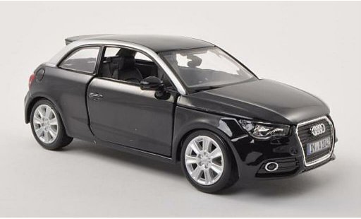 Audi A1 citadine 1/24 Burago black/grey diecast model cars