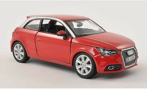 Audi A1 citadine 1/24 Burago red/grey diecast model cars