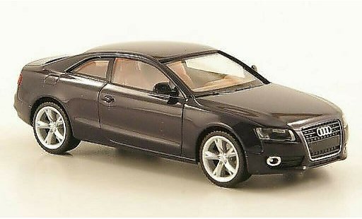 Audi A5 coupe 1/87 Herpa black brownes Interieur diecast model cars