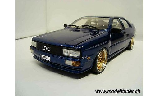 Audi Quattro coupe 1/18 Sun Star blue jantes bbs bords larges diecast model cars