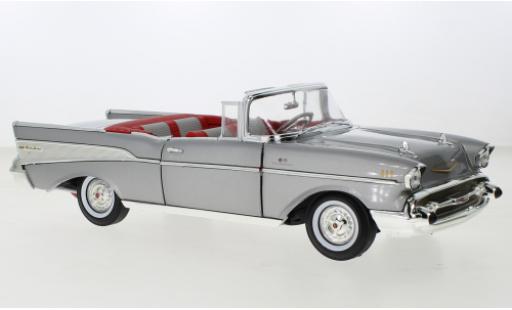 Diecast model cars Chevrolet Bel Air 1/18 Auto World Convertible metallise grey 1957 Chevrolet Bel Air 1/18 Auto World Convertible metallise grey 1957 diecast model cars