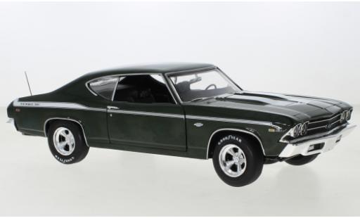 Diecast model cars Chevrolet Chevelle 1/18 Auto World Yenko metallise green/white 1969 Chevrolet Chevelle 1/18 Auto World Yenko metallise green/white 1969 diecast model cars