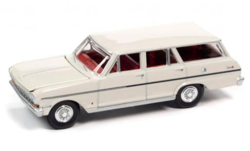 Chevrolet Nova 1/64 Auto World II 400 Wagon white 1963 diecast model cars