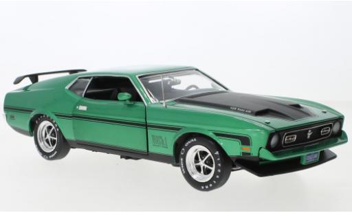 Diecast model cars Ford Mustang 1/18 Auto World Mach 1 metallise green/matt-black 1971 Ford Mustang 1/18 Auto World Mach 1 metallise green/matt-black 1971 diecast model cars