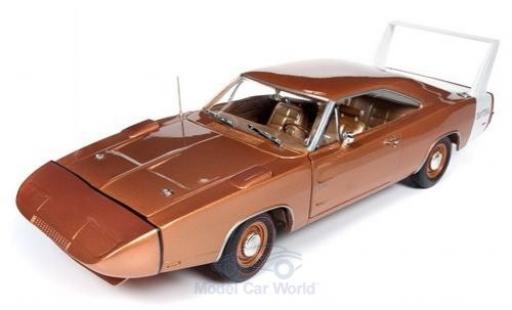 Diecast model cars Dodge Charger 1/18 Auto World Daytona bronze/white 1969 Dodge Charger 1/18 Auto World Daytona bronze/white 1969 diecast model cars