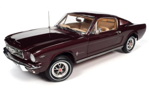 Diecast model cars Ford Mustang 1/18 Auto World 2+2 metallic red 1965 Ford Mustang 1/18 Auto World 2+2 metallic red 1965 diecast model cars