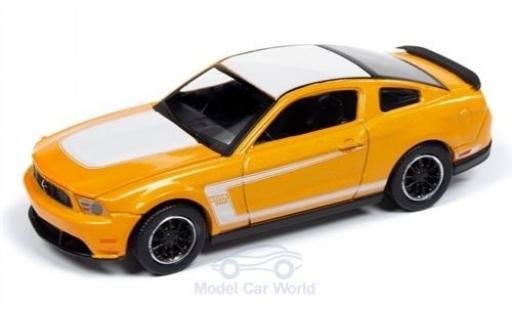 Diecast model cars Ford Mustang 1/64 Auto World Boss 302 orange/white 2012 Ford Mustang 1/64 Auto World Boss 302 orange/white 2012 diecast model cars