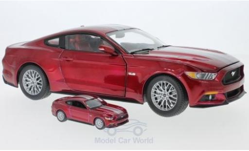 Diecast model cars Ford Mustang GT 1/64 Auto World GT metallic red/grey 2017 plus Modell in 1:64 Ford Mustang GT 1/64 Auto World GT metallic red/grey 2017 plus Modell in 1:64 diecast model cars