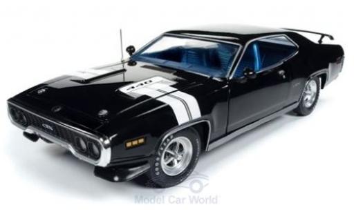 Diecast model cars Plymouth GTX 1/18 Auto World black/white 1971 Plymouth GTX 1/18 Auto World black/white 1971 diecast model cars
