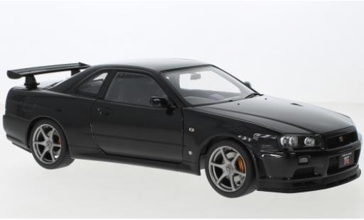 Diecast model cars Nissan Skyline 1/18 AUTOart GT-R (R34) V-Spec II metallise black Nissan Skyline 1/18 AUTOart GT-R (R34) V-Spec II metallise black diecast model cars