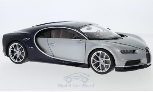 Bugatti Chiron 1/18 AUTOart grey/blue 2017 diecast model cars