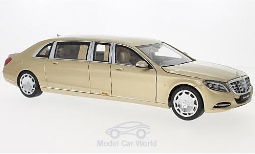 Mercedes CLA 1/18 AUTOart Maybach Classe S (S600) Pullman gold 2016 diecast model cars