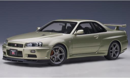 Diecast model cars Nissan Skyline 1/18 AUTOart GT-R (R34) V-Spec II Nür metallic green RHD 2002 Nissan Skyline 1/18 AUTOart GT-R (R34) V-Spec II Nür metallic green RHD 2002 diecast model cars