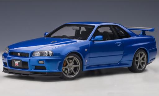 Nissan Skyline 1/18 AUTOart GT-R V-Spec II (R34) metallic blue RHD diecast model cars