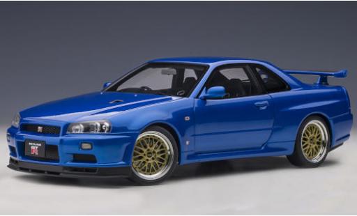 Nissan Skyline 1/18 AUTOart GT-R V-Spec II (R34) metallic blue RHD 2001 mit BBS LM-Felgen diecast model cars