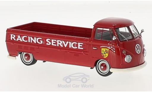Diecast model cars Volkswagen T1 A 1/43 AutoCult Langpritsche red Porsche Racing Service 1967 Volkswagen T1 A 1/43 AutoCult Langpritsche red Porsche Racing Service 1967 diecast model cars