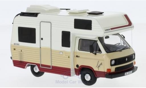 Diecast model cars Volkswagen T3 1/43 AutoCult Karmann Gipsy beige/red 1983 Volkswagen T3 1/43 AutoCult Karmann Gipsy beige/red 1983 diecast model cars