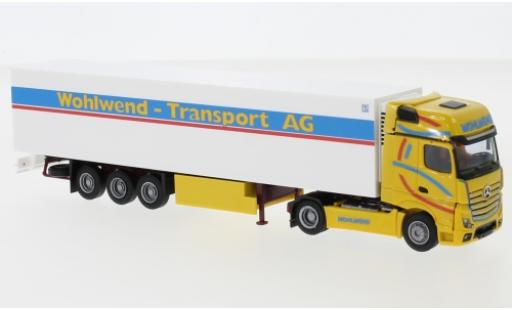 Diecast model cars Mercedes Actros 1/87 AWM 5 GigaSpace/Aerop. Wohlwend Remorque de boîte de réfrigération Mercedes Actros 1/87 AWM 5 GigaSpace/Aerop. Wohlwend Remorque de boîte de réfrigération diecast model cars