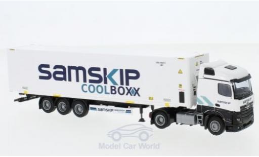 Diecast model cars Mercedes Actros 1/87 AWM 2 Stream. / Aerop. Samskip 45 Kühl-Co.-SZ Mercedes Actros 1/87 AWM 2 Stream. / Aerop. Samskip 45 Kühl-Co.-SZ diecast model cars