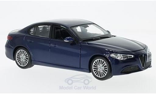 Alfa Romeo Giulia 1/24 Burago metallic blue 2016 diecast model cars