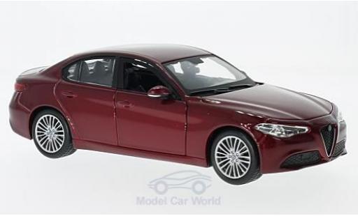 Alfa Romeo Giulia 1/24 Burago metallic red diecast model cars