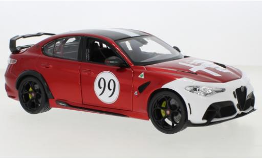 Diecast model cars Alfa Romeo Giulia 1/18 Burago GTAm metallise red/white 2020 Alfa Romeo Giulia 1/18 Burago GTAm metallise red/white 2020 diecast model cars