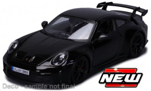 Diecast model cars Porsche 992 GT3 1/24 Burago Bburago 911  black 2021 Porsche 992 GT3 1/24 Burago Bburago 911  black 2021 diecast model cars