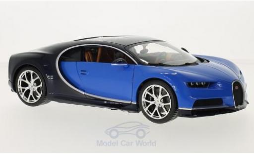 Diecast model cars Bugatti Chiron 1/18 Burago metallic blue/blue Bugatti Chiron 1/18 Burago metallic blue/blue diecast model cars
