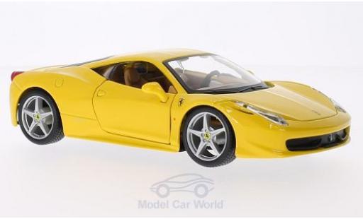 Diecast model cars Ferrari 458 1/24 Burago Italia yellow Ferrari 458 1/24 Burago Italia yellow diecast model cars
