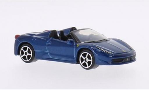Diecast model cars Ferrari 458 1/64 Burago Spider metallic blue Ferrari 458 1/64 Burago Spider metallic blue diecast model cars
