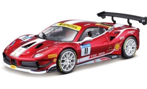 Ferrari 488 1/24 Burago Challenge No.11 Formula Racing 2017 N.Nielsen diecast model cars