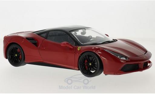 Diecast model cars Ferrari 488 1/18 Burago GTB red/black Ferrari 488 1/18 Burago GTB red/black diecast model cars