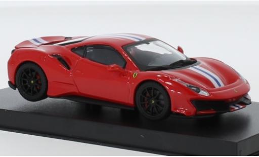 Ferrari 488 1/43 Burago Pista red/white diecast model cars